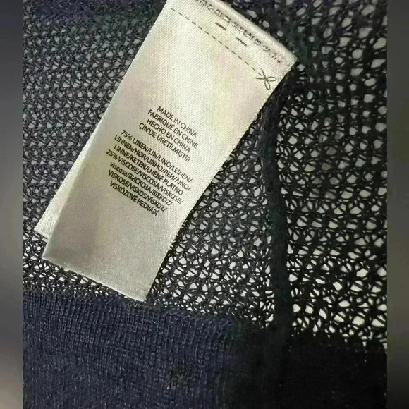 Beautiful POLO Ralph Lauren linen blend blue long cardigan size M (SKU C114) - Picture 3 of 7